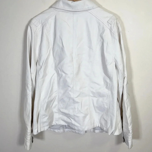 LOVE & LEGEND  | WHITE BIKER JACKET - Picture 13 of 16